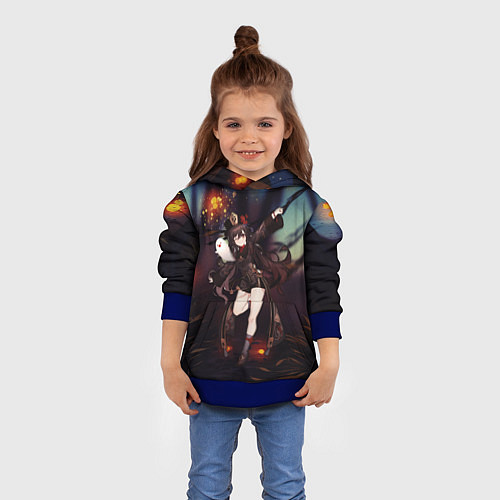 Детская толстовка Ху Тао Hu Tao / 3D-Синий – фото 4