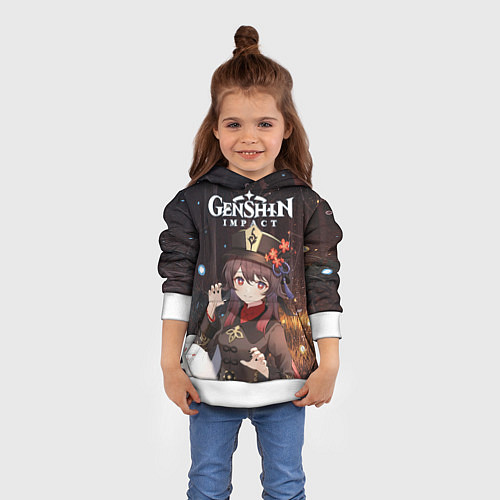 Детская толстовка Hu Tao / 3D-Белый – фото 4