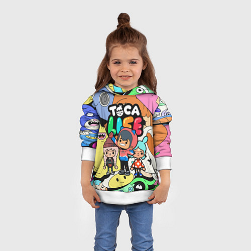 Детская толстовка Toca Life: Heroes / 3D-Белый – фото 4