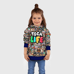 Толстовка-худи детская Toca Life, цвет: 3D-синий — фото 2