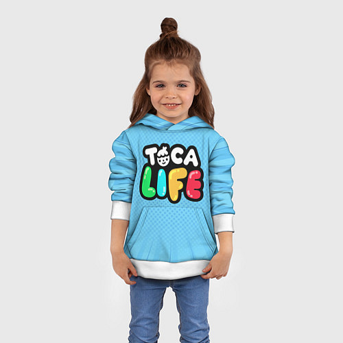 Детская толстовка Toca Life: Logo / 3D-Белый – фото 4