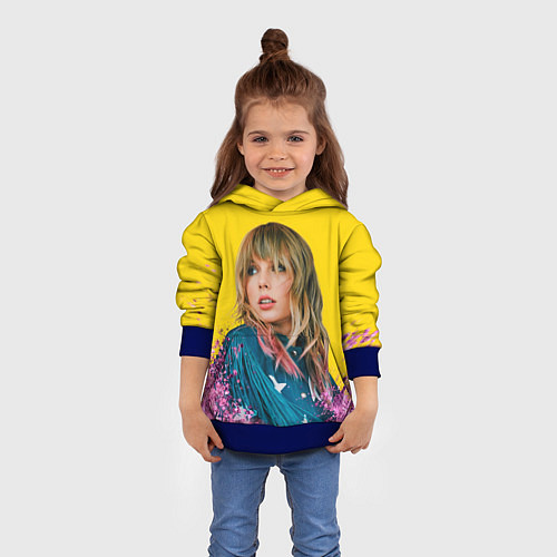 Детская толстовка Красотка Тейлор / 3D-Синий – фото 4