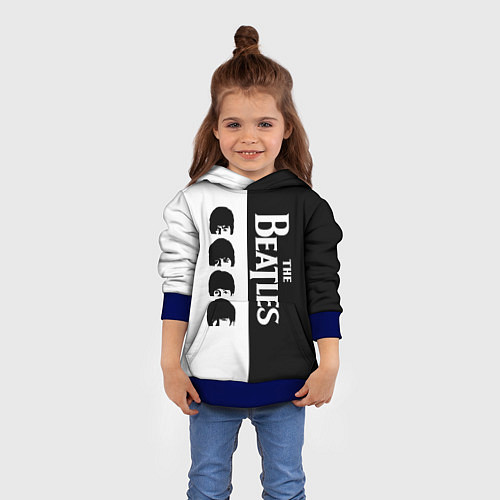 Детская толстовка The Beatles черно - белый партер / 3D-Синий – фото 4