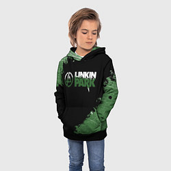 Толстовка-худи детская Линкин Парк в стиле Гранж Linkin Park, цвет: 3D-черный — фото 2