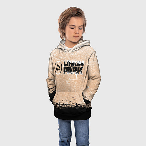 Детская толстовка Linkin Park Рок Группа Линкин Парк / 3D-Черный – фото 3