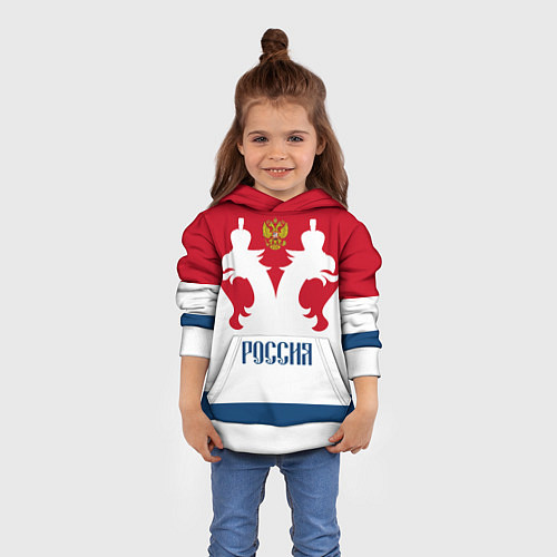 Детская толстовка Russia Team / 3D-Белый – фото 4