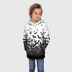 Толстовка-худи детская Летучие кровососы, цвет: 3D-черный — фото 2