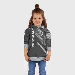 Толстовка-худи детская Nissan Car Ниссан, цвет: 3D-меланж — фото 2