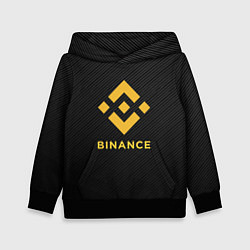 Толстовка-худи детская БИНАНС ЛОГО CARBON BINANCE LOGO, цвет: 3D-черный