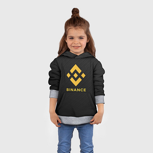 Детская толстовка БИНАНС ЛОГО CARBON BINANCE LOGO / 3D-Меланж – фото 4