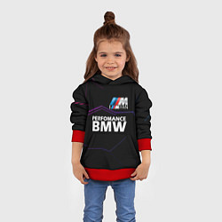 Толстовка-худи детская BMW фанат, цвет: 3D-красный — фото 2