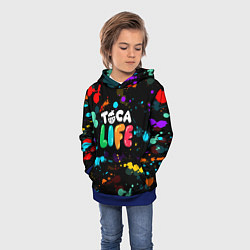 Толстовка-худи детская TOCA BOCA RAINBOW PAINTS ТОКА БОКА РАДУЖНЫЕ КРАСКИ, цвет: 3D-синий — фото 2