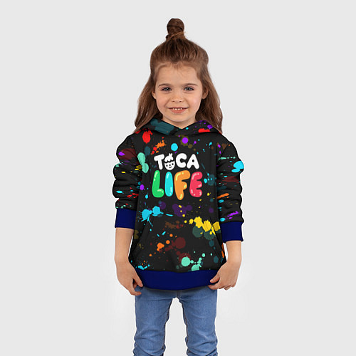 Детская толстовка TOCA BOCA RAINBOW PAINTS ТОКА БОКА РАДУЖНЫЕ КРАСКИ / 3D-Синий – фото 4