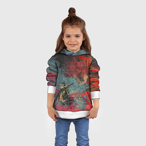 Детская толстовка Sekiro Самурай против дракона / 3D-Белый – фото 4