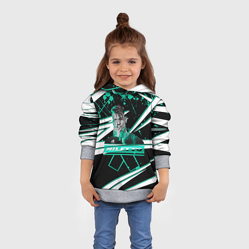 Детская толстовка Niletto: Данила Прытков / 3D-Меланж – фото 4
