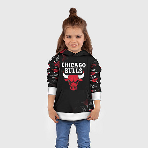 Детская толстовка ЧИКАГО БУЛЛС БЫКИ CHICAGO BULLS / 3D-Белый – фото 4