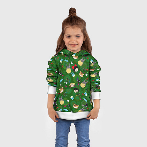 Детская толстовка Totoro&Kiki ALLSTARS / 3D-Белый – фото 4