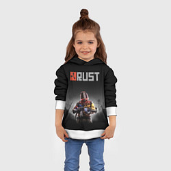 Толстовка-худи детская Работяга из Раста, цвет: 3D-белый — фото 2