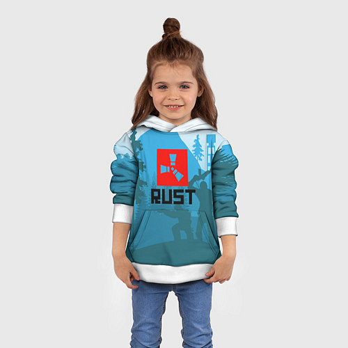 Детская толстовка Выживалка Раст / 3D-Белый – фото 4