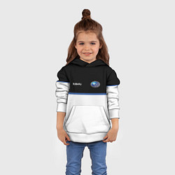 Толстовка-худи детская Subaru Два цвета, цвет: 3D-белый — фото 2