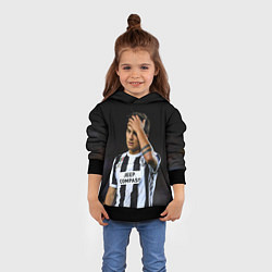 Толстовка-худи детская Пауло Дибала, Dybala, цвет: 3D-черный — фото 2