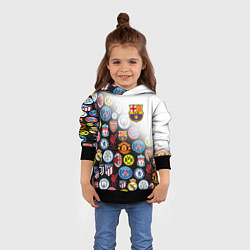 Толстовка-худи детская FC BARCELONA LOGOBOMBING, цвет: 3D-черный — фото 2