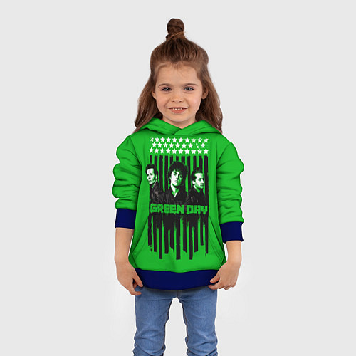 Детская толстовка Green day is here / 3D-Синий – фото 4