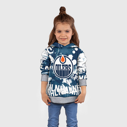 Детская толстовка Эдмонтон Ойлерз Edmonton Oilers / 3D-Меланж – фото 4