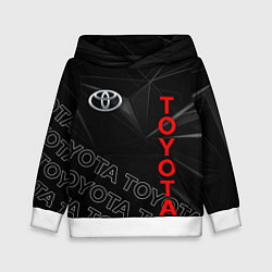 Толстовка-худи детская TOYOTA SPORT ГЕОМЕТРИЯ, цвет: 3D-белый