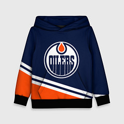 Толстовка-худи детская Edmonton Oilers Эдмонтон Ойлерз, цвет: 3D-черный