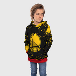 Толстовка-худи детская GOLDEN STATE WARRIORS? , БРЫЗГИ КРАСОК, цвет: 3D-красный — фото 2