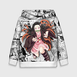 Детская толстовка Незуко Камадо на манге