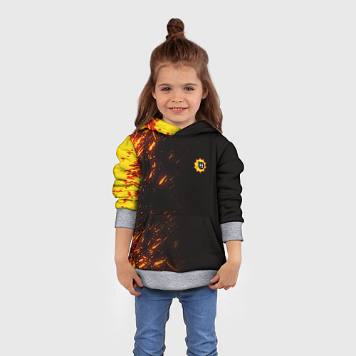 Детская толстовка Serious Sam Fire Wave / 3D-Меланж – фото 4