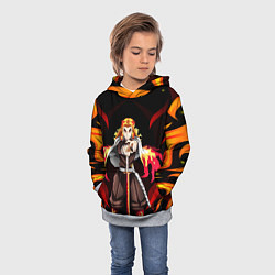 Толстовка-худи детская РЕГНОКУ КЛИНОК ДЕМОНОВ KNY, цвет: 3D-меланж — фото 2