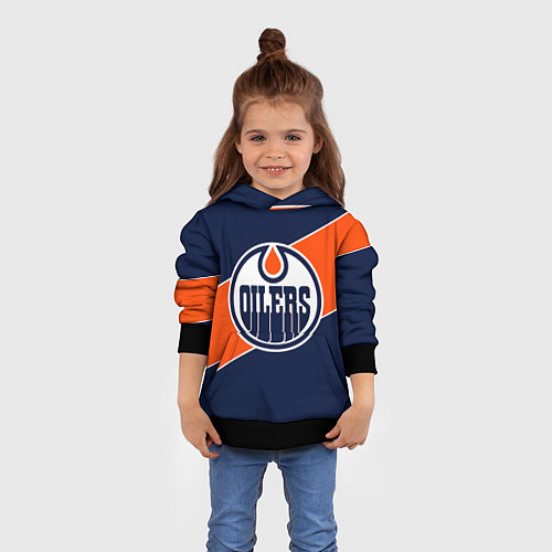 Детская толстовка Эдмонтон Ойлерз Edmonton Oilers NHL / 3D-Черный – фото 4