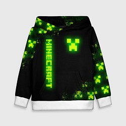 Детская толстовка MINECRAFT NEON LOGO CREEPER