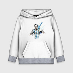 Толстовка-худи детская Messi Argentina Team, цвет: 3D-меланж
