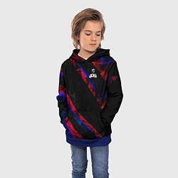 Толстовка-худи детская ЦСКА Dark Theme, цвет: 3D-синий — фото 2