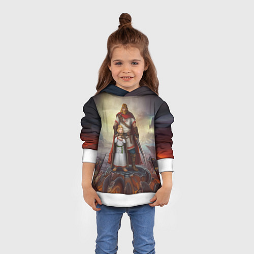 Детская толстовка Славянский Воин Защитник / 3D-Белый – фото 4