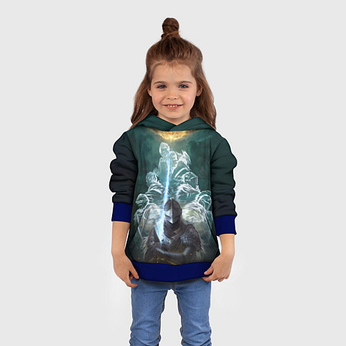 Детская толстовка Elden Ring рыцарь и предшественники серии Souls El / 3D-Синий – фото 4
