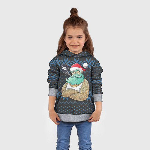 Детская толстовка BAD SANTA ПЛОХОЙ САНТА КЛАУС / 3D-Меланж – фото 4