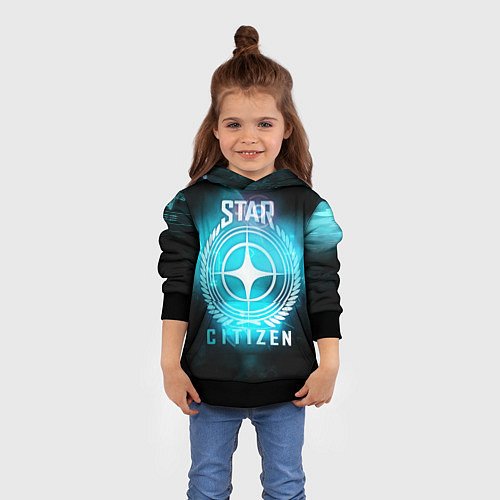 Детская толстовка Star Citizen spaceship / 3D-Черный – фото 4