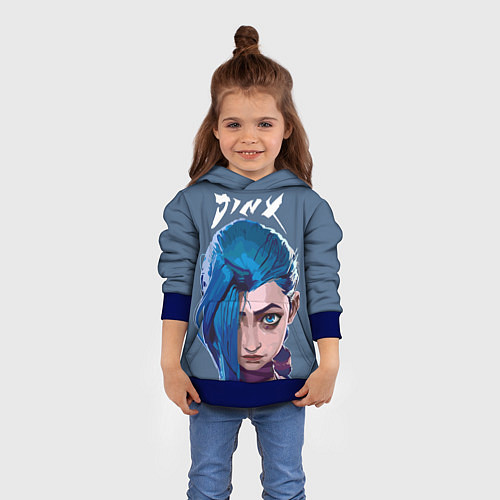 Детская толстовка Jinx Arcane / 3D-Синий – фото 4