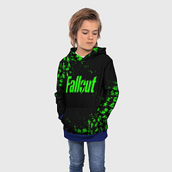 Толстовка-худи детская FALLOUT ПУПСЫ ПАТТЕРН ЗЕЛЁНЫЙ ЯДЕРНАЯ ЗИМА, цвет: 3D-синий — фото 2