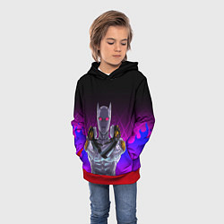 Толстовка-худи детская JOJO KILLER QUEEN КОРОЛЕВА УБИЙЦА FIRE STYLE, цвет: 3D-красный — фото 2