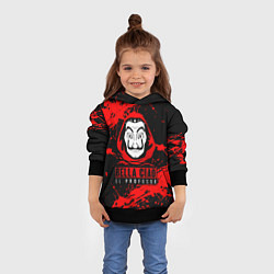 Толстовка-худи детская БУМАЖНЫЙ ДОМ LA CASA DE PAPEL BELLA CIAO, цвет: 3D-черный — фото 2