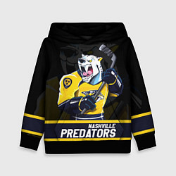 Толстовка-худи детская Нэшвилл Предаторз, Nashville Predators, цвет: 3D-черный