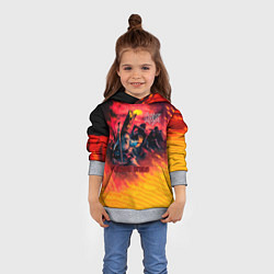 Толстовка-худи детская Крещение огнём - Ария, цвет: 3D-меланж — фото 2