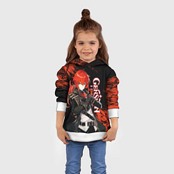 Толстовка-худи детская GENSHIN IMPACT ДИЛЮК DILUC, цвет: 3D-белый — фото 2