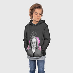 Толстовка-худи детская Flowers Adele, цвет: 3D-меланж — фото 2